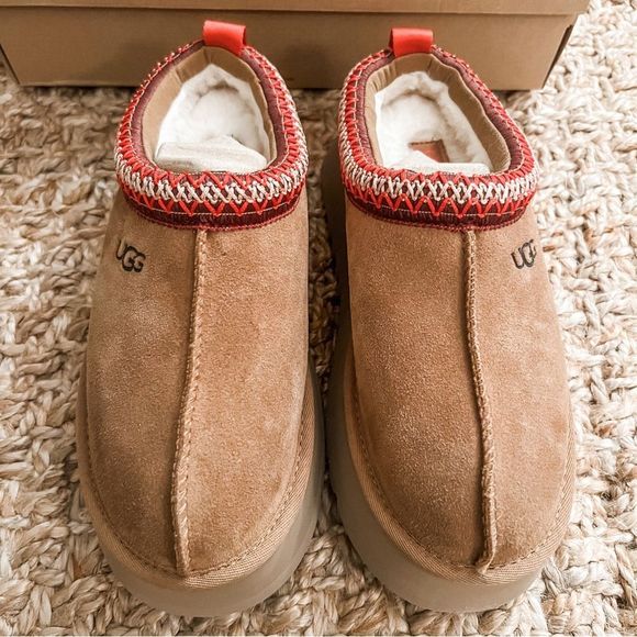 NWT UGG Tazz Platform Mule Slipper Clog Chestnut Women’s Size 8 - Picture 10 of 15